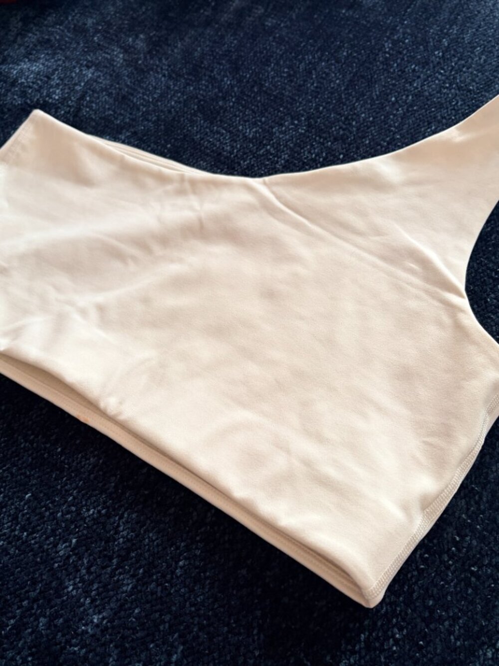 Girlfriend Collective One Shoulder Crop Top Bra XL White Seamless Activewear - Picture 6 of 8